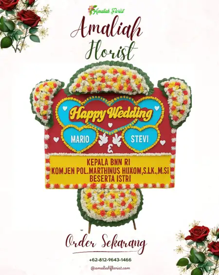 Papan Bunga Pernikahan Selindung